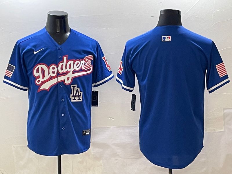 Men Los Angeles Dodgers Blank Blue Second generation Joint Name Nike 2025 MLB Jersey style 7->los angeles dodgers->MLB Jersey